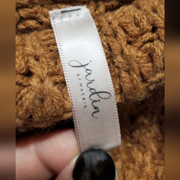 JARDIN by Macris | Burnt Orange Cowl-neck Oversized Sweater in Size L - Picture 5 of 6